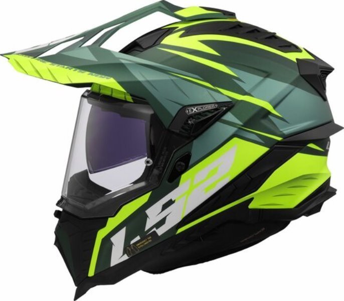 LS2 MX701 Explorer Spire Green H-vis Yellow-06 - Image 4