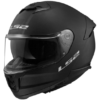 LS2 Stream II Solid Matt Black Helmet (D-Ring)