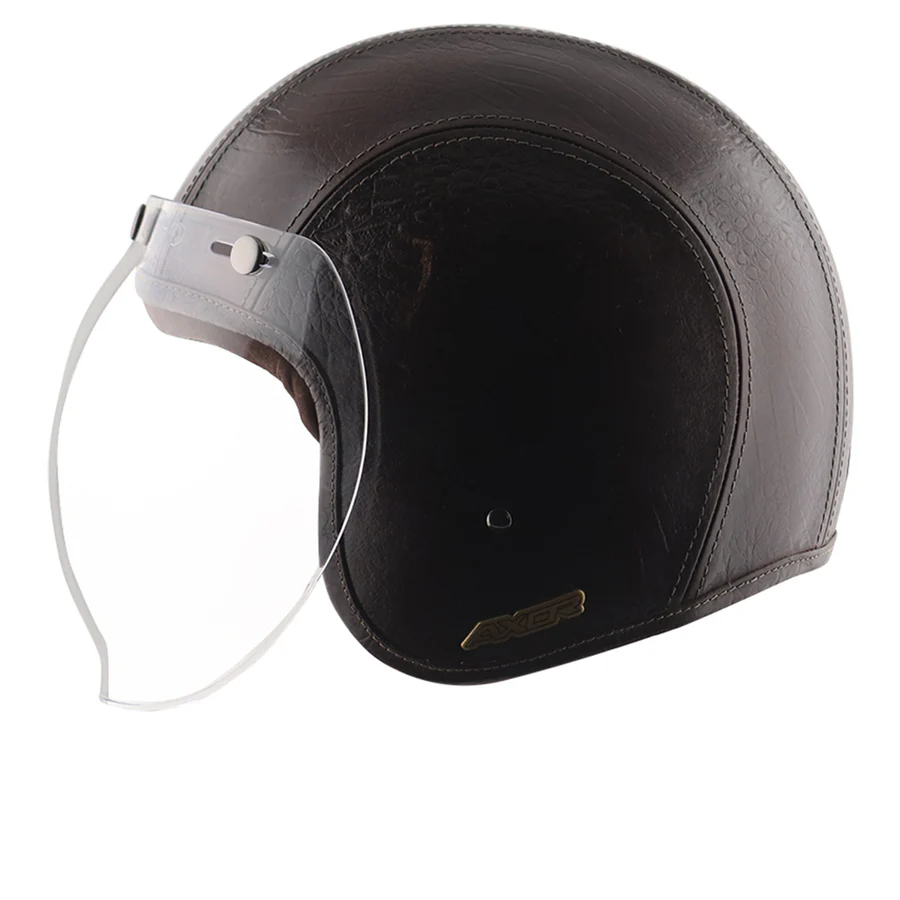 Axor Retro Jet Leather Helmet Legend -Coco Dark - Image 4