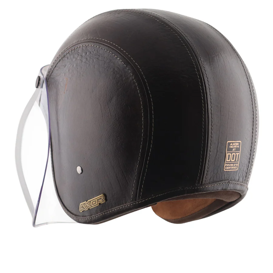 Axor Retro Jet Leather Helmet Legend -Coco Dark - Image 5
