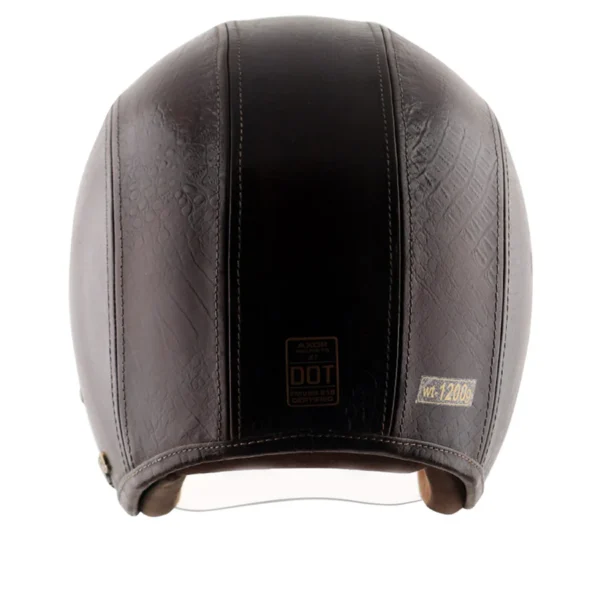 Axor Retro Jet Leather Helmet Legend -Coco Dark - Helmet Racing