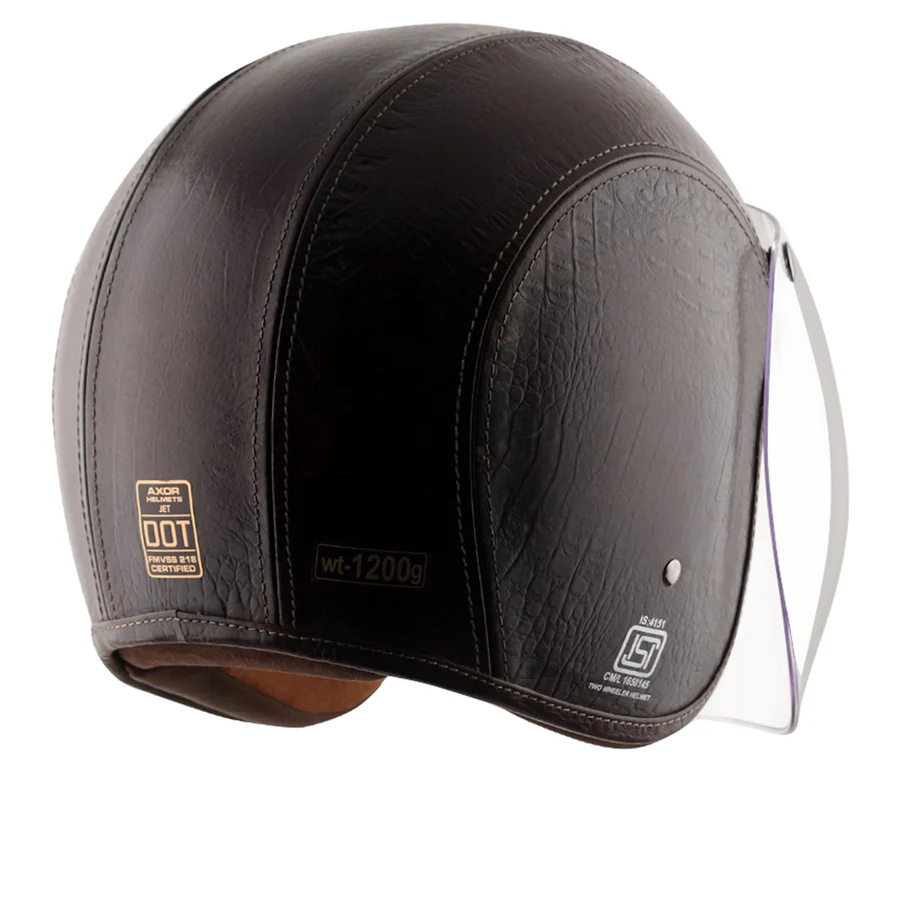 Axor Retro Jet Leather Helmet Legend -Coco Dark - Image 7