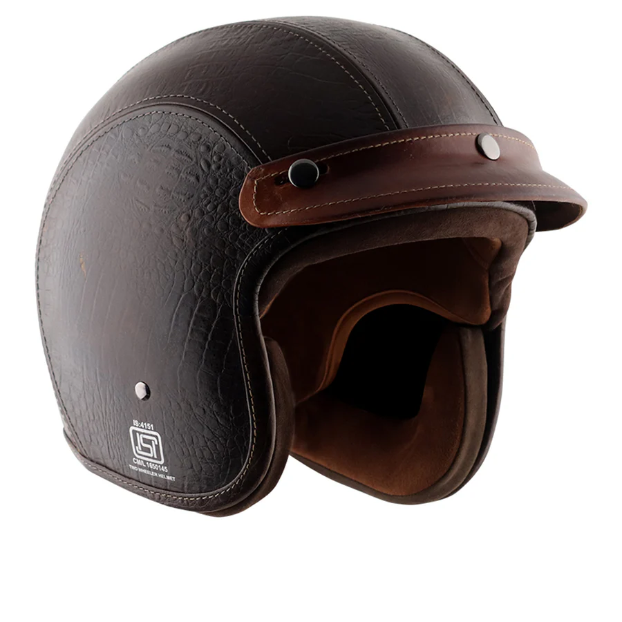 Axor Retro Jet Leather Helmet Legend -Coco Dark - Image 9