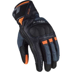LS2 AIR RAPTOR RIDING GLOVES DARK BLUE HIV ORANGE
