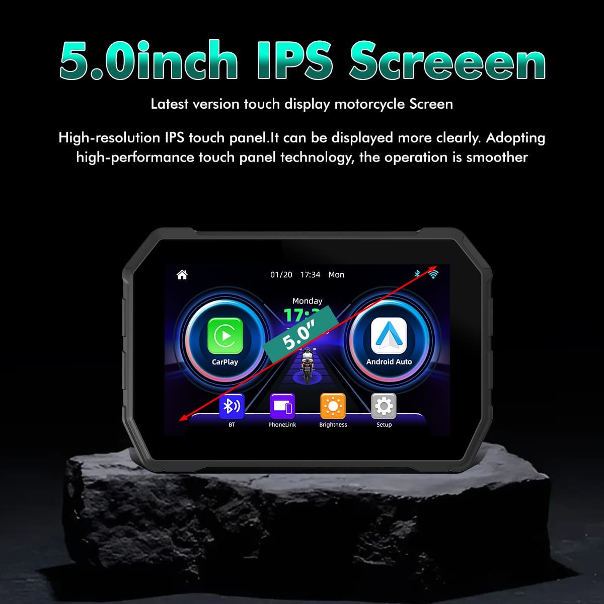 SIMTAC MOTORCYCLE 5″ Navigation SYSTEM with DVR – M4D - Image 7