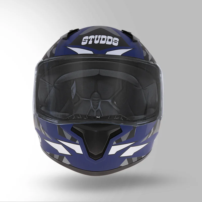 STUDDS THUNDER D7 DECOR WITH SPOILER MATT BLUE N4 - Image 4