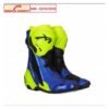Mocha Knight Track Approved Motorcycle Riding Boot - Blue/Neon