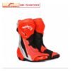 Mocha Knight Track Approved Motorcycle Riding Boot - Orange