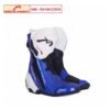 Mocha Knight Track Approved Motorcycle Riding Boot - Blue/White