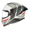 MT THUNDER 3 SV (SPOILER) NOVA A2 Gloss White Red HELMET