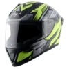 Vega Bolt Martial Helmet - Dull Black Neon Yellow