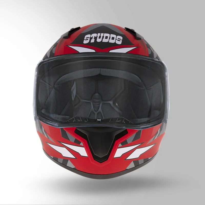 STUDDS THUNDER D7 DECOR WITH SPOILER MATT RED N9 - Image 4