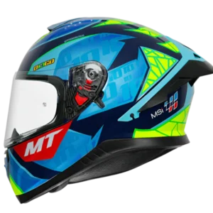 MT Thunder 3 SV Spoiler Diogo Moreira A7 Gloss Blue Yellow Helmet