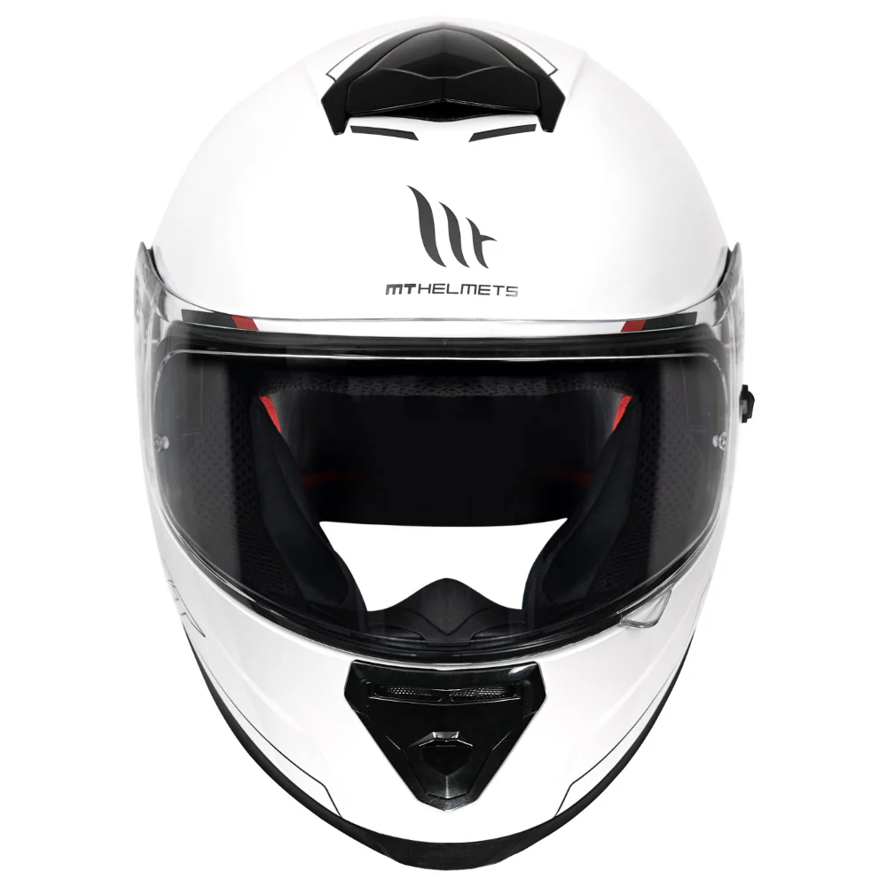 MT THUNDER3 PRO SOLID WHITE HELMET - Image 4