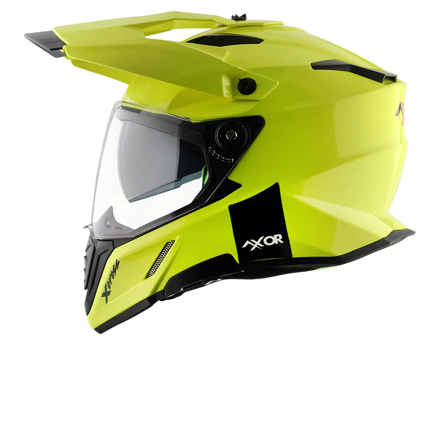 AXOR X-CROSS DUAL-VISOR NEON YELLOW HELMET FOR MAN AND WOMAN - Image 7