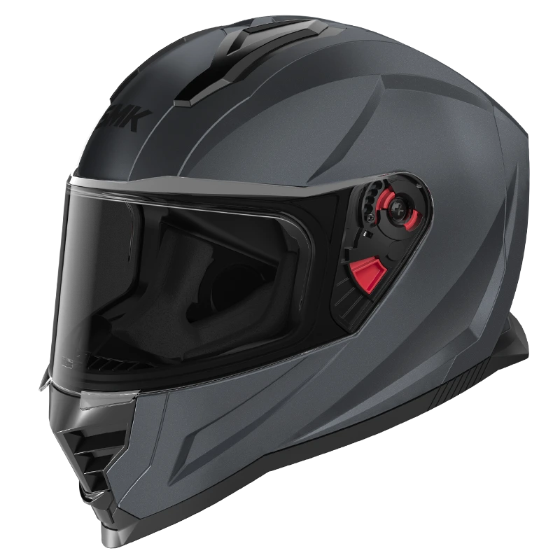 SMK NOVA SOLID GLDA 600 GREY GLOSSY FULL FACE HELMET