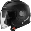 LS2 OF570 Verso Solid Matt Black Helmet with twin visor system and KPA shell
