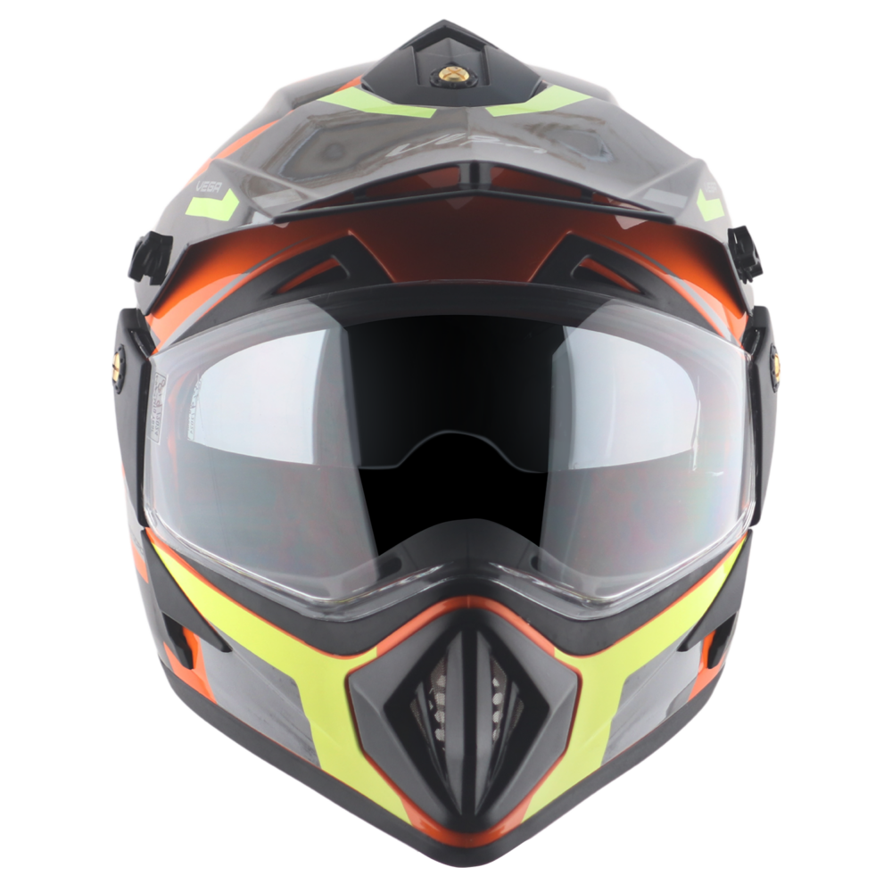 VEGA Off Road DV Race 3 Helmet- Orange-Black - Image 2