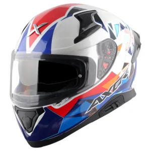 AXOR APEX PRISM WHITE BLUE FULL FACE HELMET FOR MAN AND WOMAN
