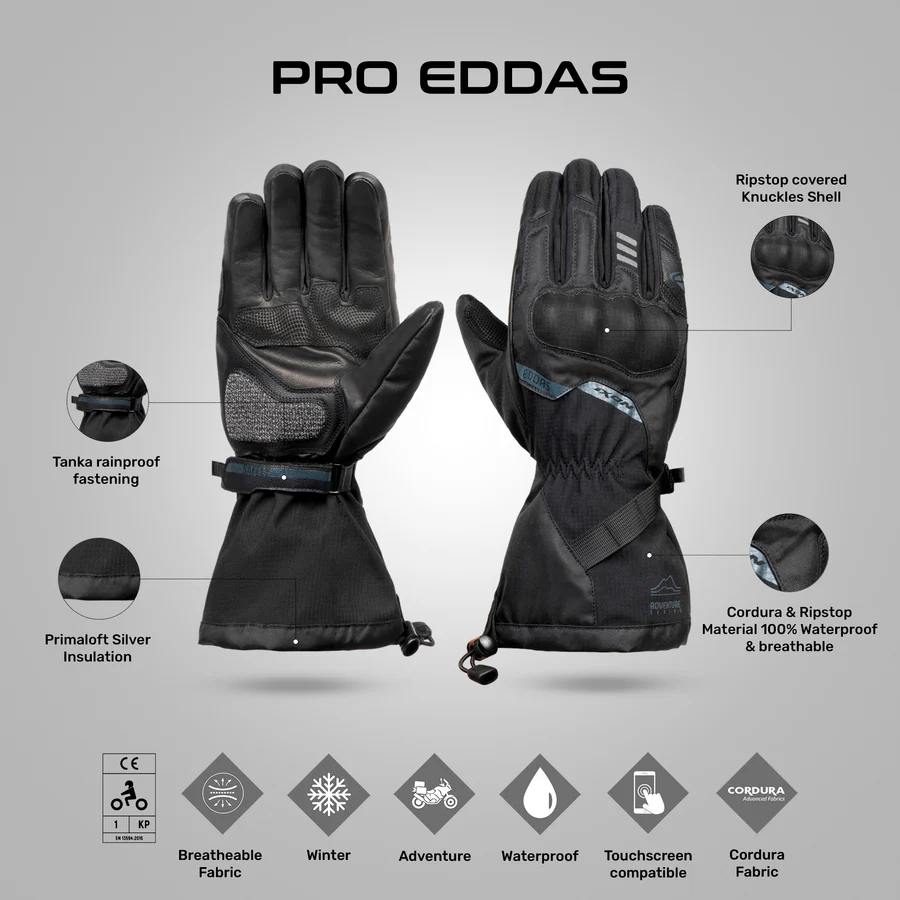 Ixon Pro Eddas Gloves - Black - Image 3