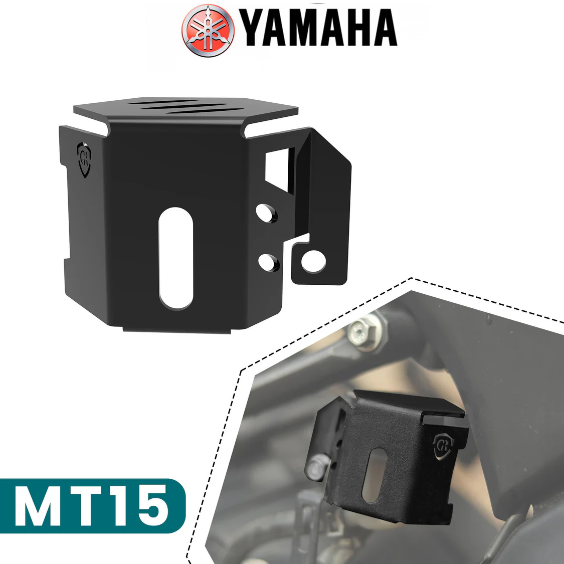 GRAND PITSTOP Rear Brake Fluid Resorvoir Cap for Yamaha MT15 - Black