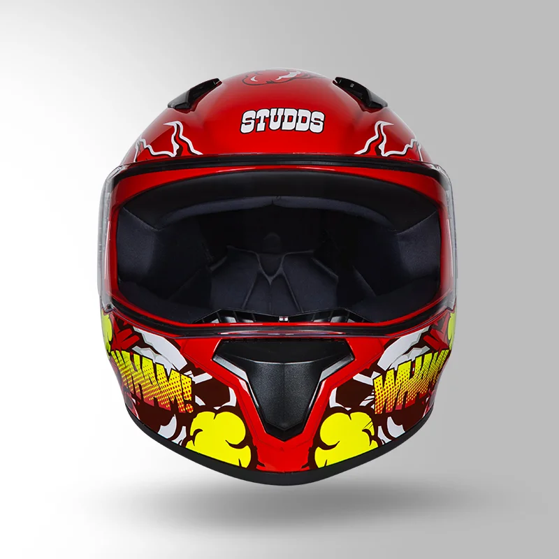 STUDDS THUNDER PISTON D10 DECOR WITH SPOILER RED N2 - Image 4