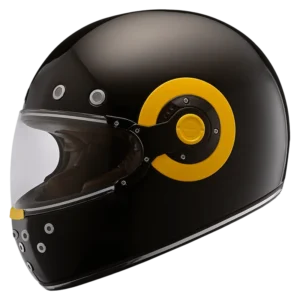 SMK RETRO SOLID GL240 GLOSSY-BLACK  FULL FACE HELMET