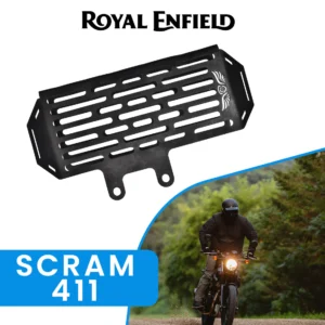 Grand Pitstop RADIATOR GUARD - Black for Royal Enfield - SCRAM 411