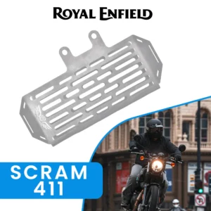 Grand Pitstop RADIATOR GUARD - Silver for Royal Enfield - SCRAM 411