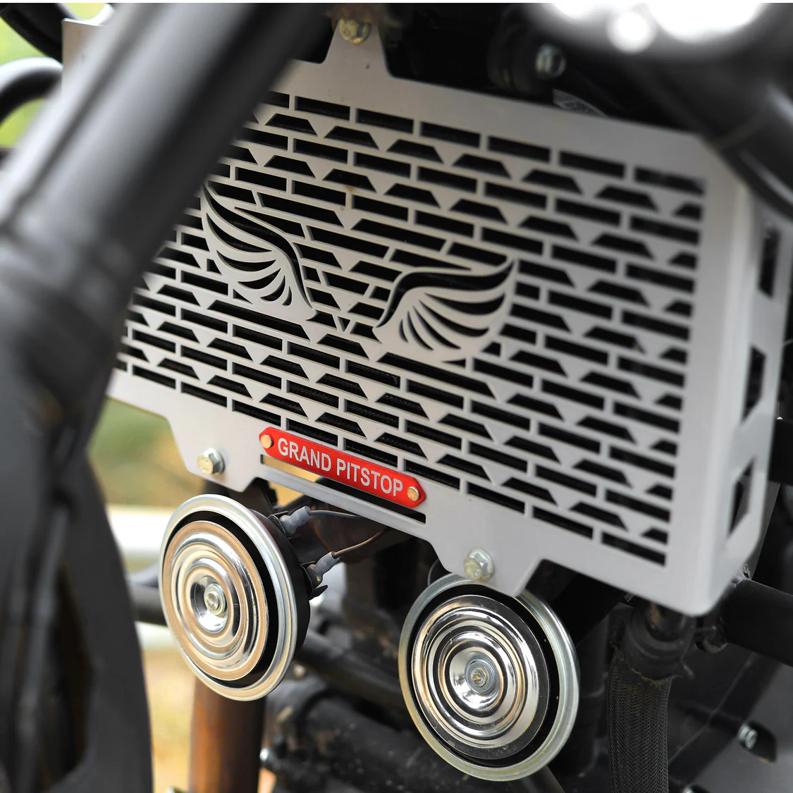 Grand Pitstop Radiator Grill for Royal Enfield Himalayan 450 - Silver - Image 3
