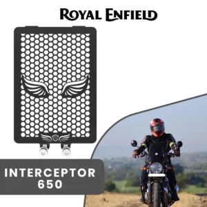Grand Pitstop RADIATOR GRILL - Black for Royal Enfield - INTERCEPTOR