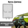 Grand Pitstop RADIATOR GRILL - Silver for Royal Enfield - INTERCEPTOR