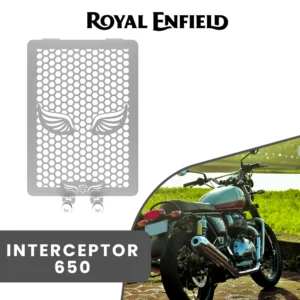 Grand Pitstop RADIATOR GRILL - Silver for Royal Enfield - INTERCEPTOR