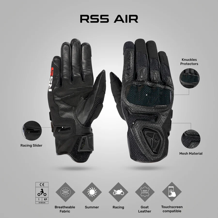 IXON RS5 AIR Gloves - Black - Image 2