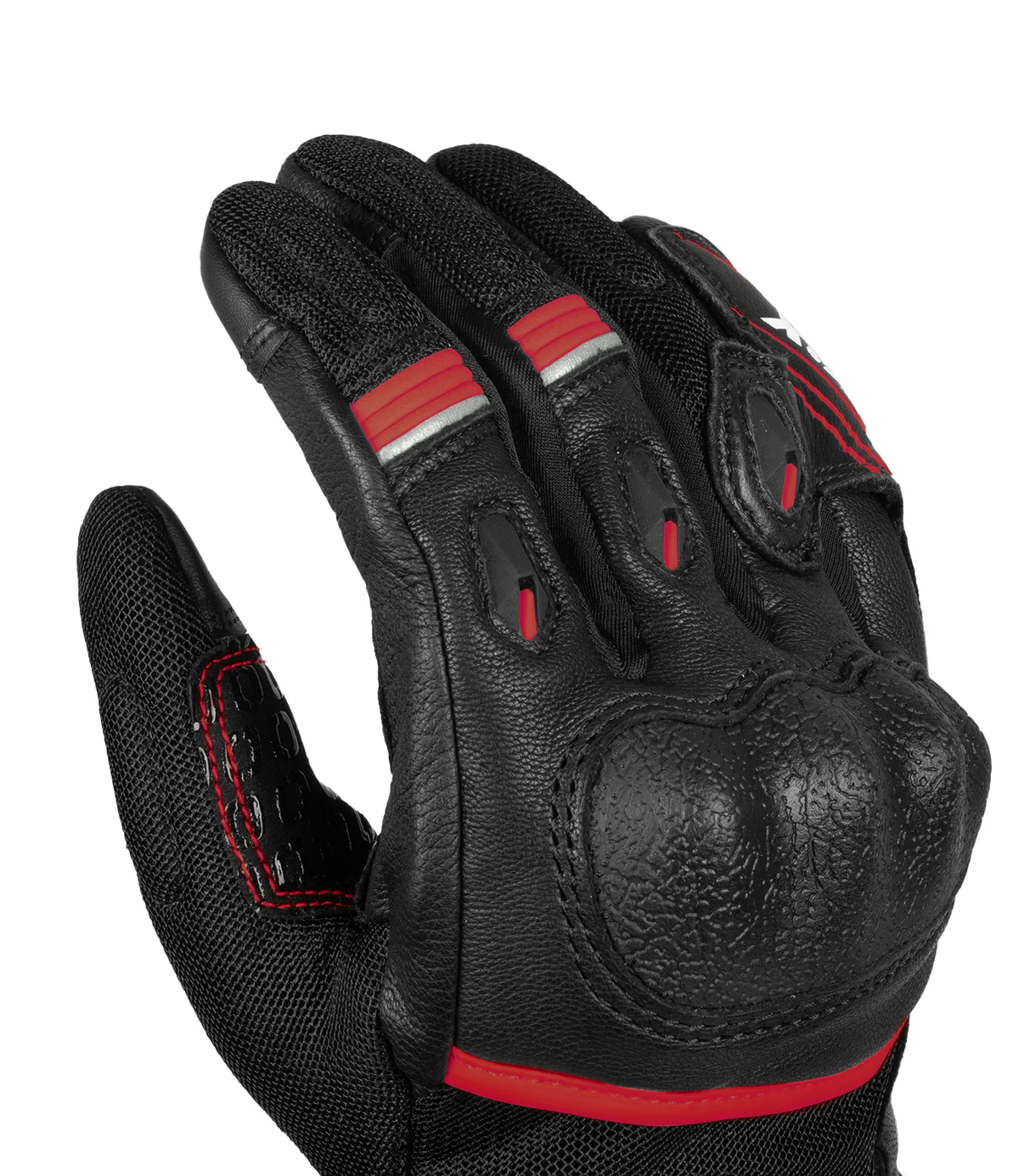 RYNOX TORNADO PRO 4 GLOVES BLACK RED - Image 4