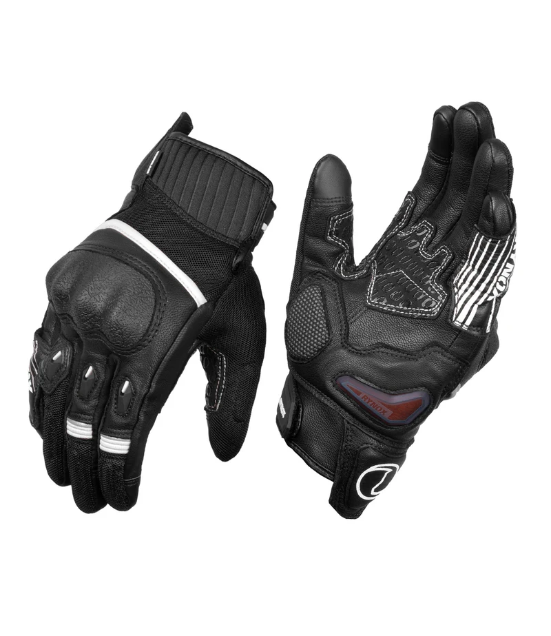 Rynox Tornado Pro 4 Gloves (Black & White)
