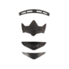 Black replacement top and chin vent set for Axor Rage motorcycle helmets.