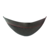 Black replacement breath deflector and nose guard for Axor Rage motorcycle helmets.
