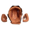 Premium brown replacement internal padding and cheek pads for new Axor Retro Jet motorcycle helmets.