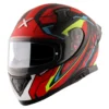 AXOR APEX ROADTRIPE DULL BLACK RED FULL FACE HELMET FOR MAN AND WOMAN