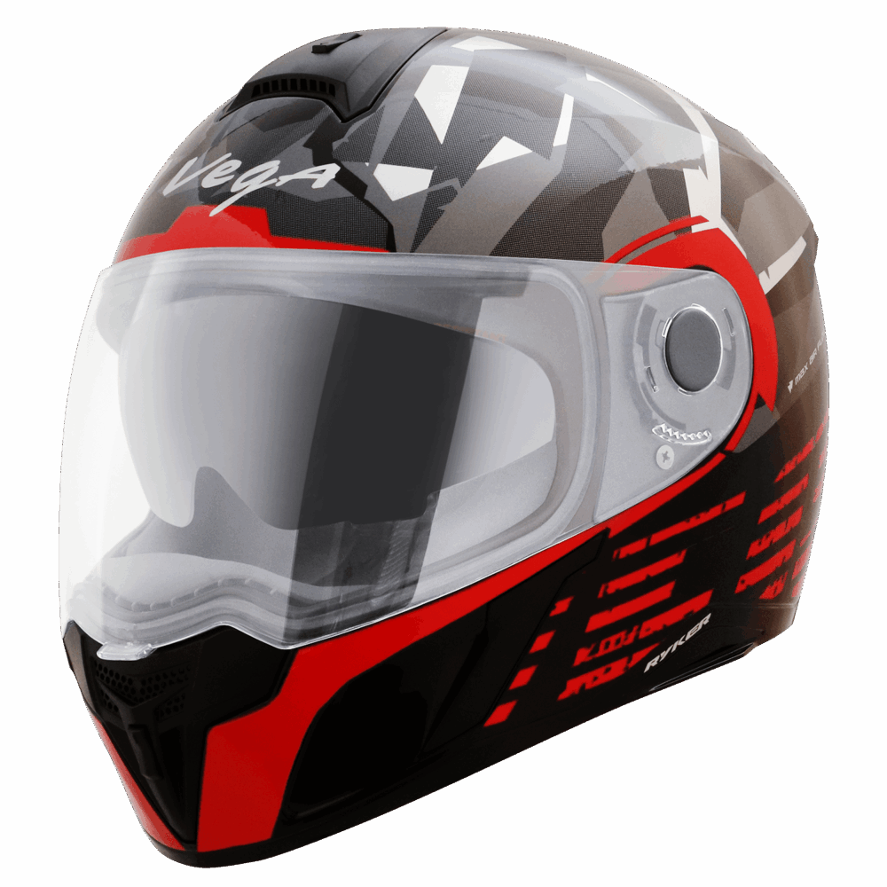 VEGA Ryker D/V Camo Helmet- Black-Red