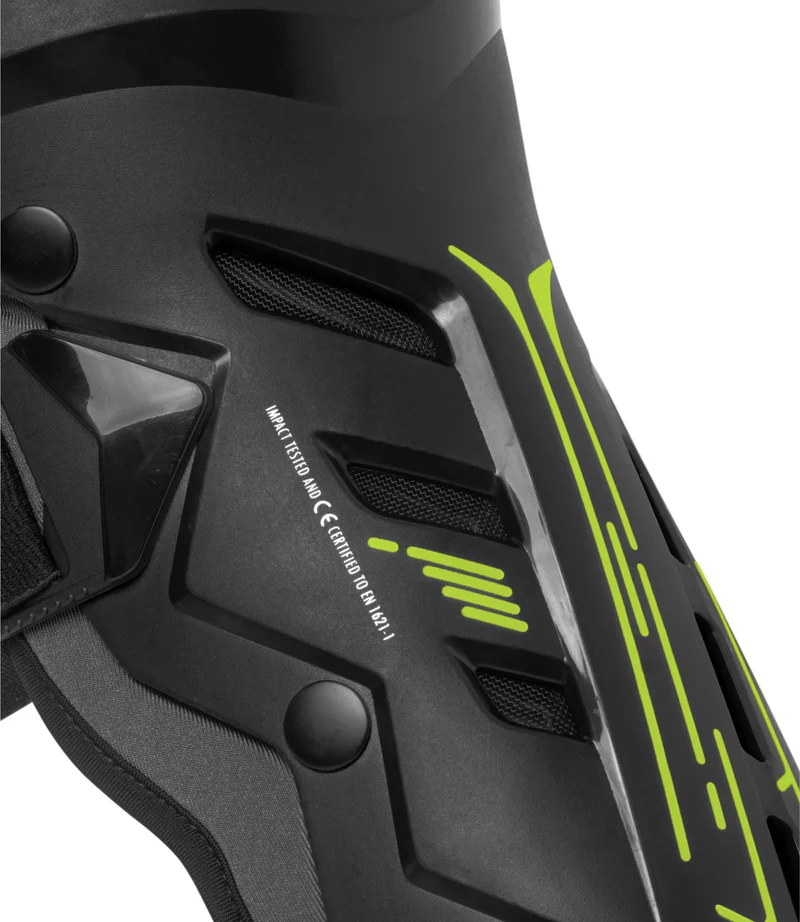 RYNOX BASTION BIONIC KNEE GUARDS HI-VIZ BLACK GREEN - Image 4