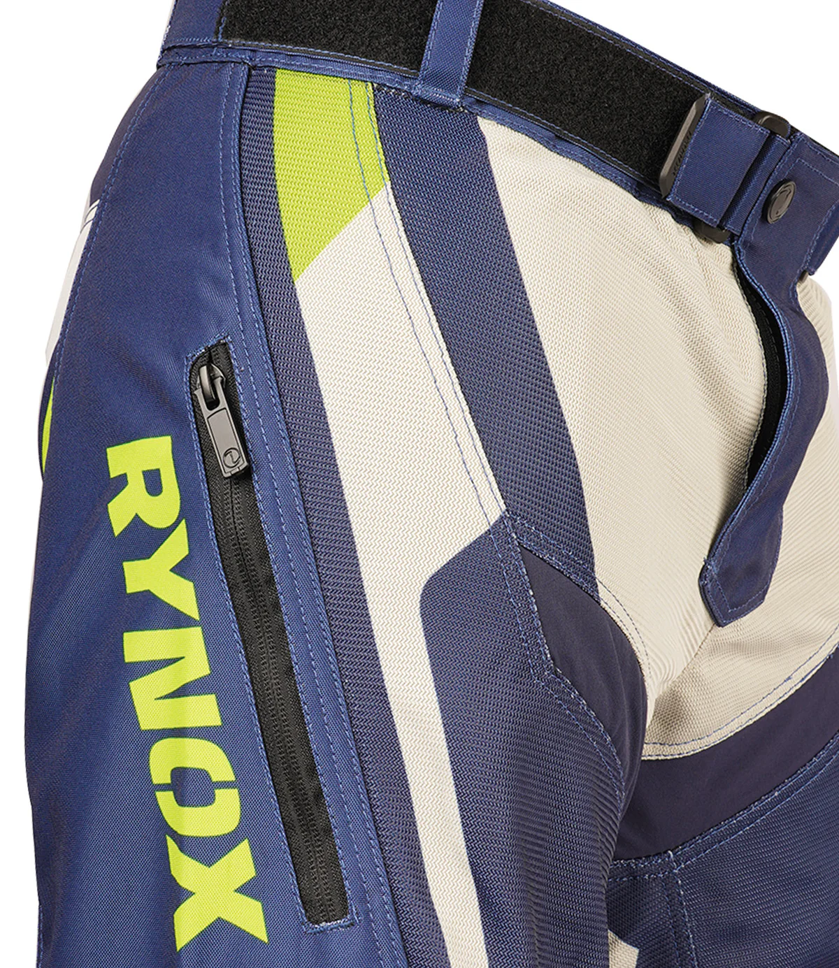 RYNOX DUNE NEO OFFROAD PANTS BLUE HI-VIZ GREEN - Image 4