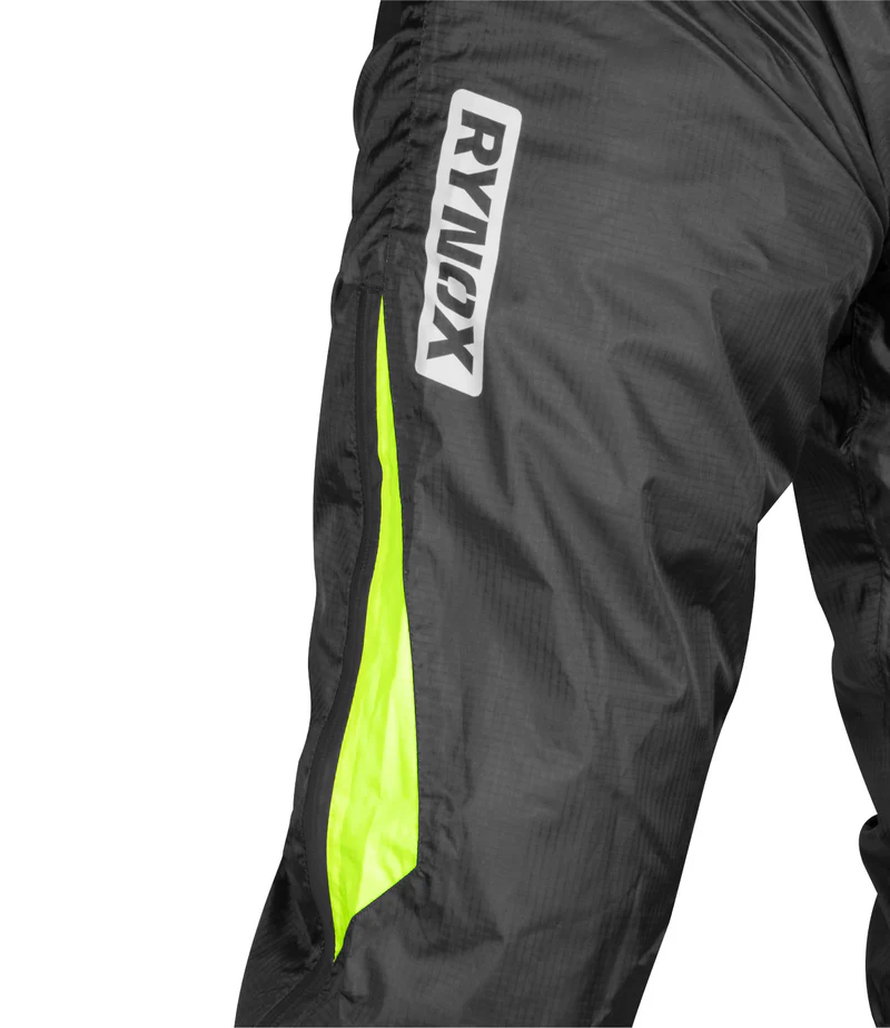 RYNOX H2GO PRO RAIN PANTS (New for 2024) HI-VIZ BLACK GREEN - Image 4