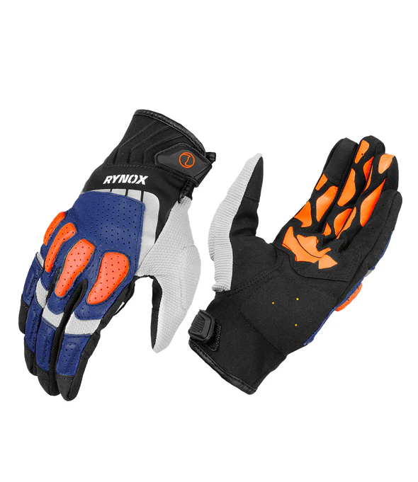 RYNOX RIDGE PRO OFFROAD GLOVES BLUE ORANGE