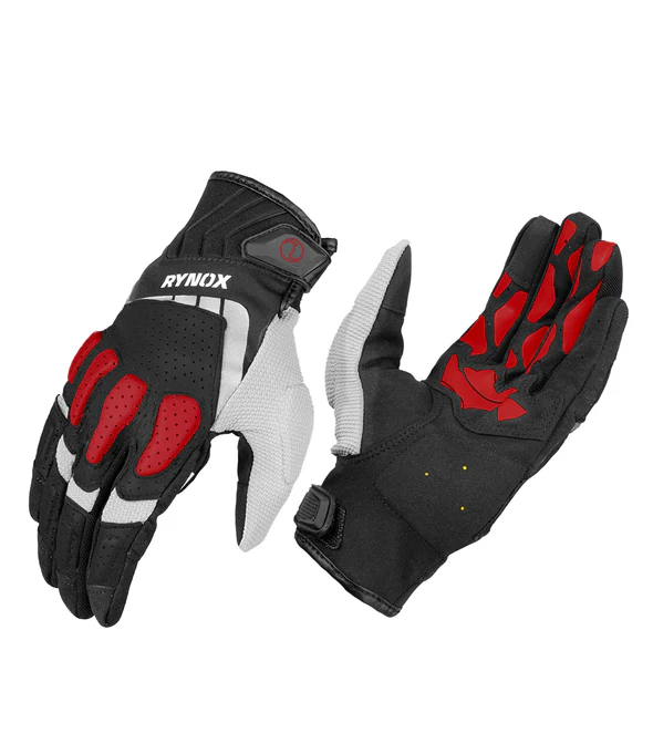 RYNOX RIDGE PRO OFFROAD GLOVES BLACK RED