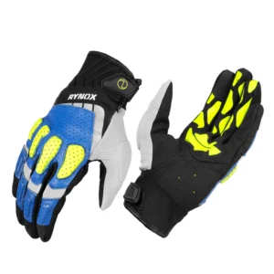RYNOX RIDGE PRO OFFROAD GLOVES HI-VIZ BLUE GREEN