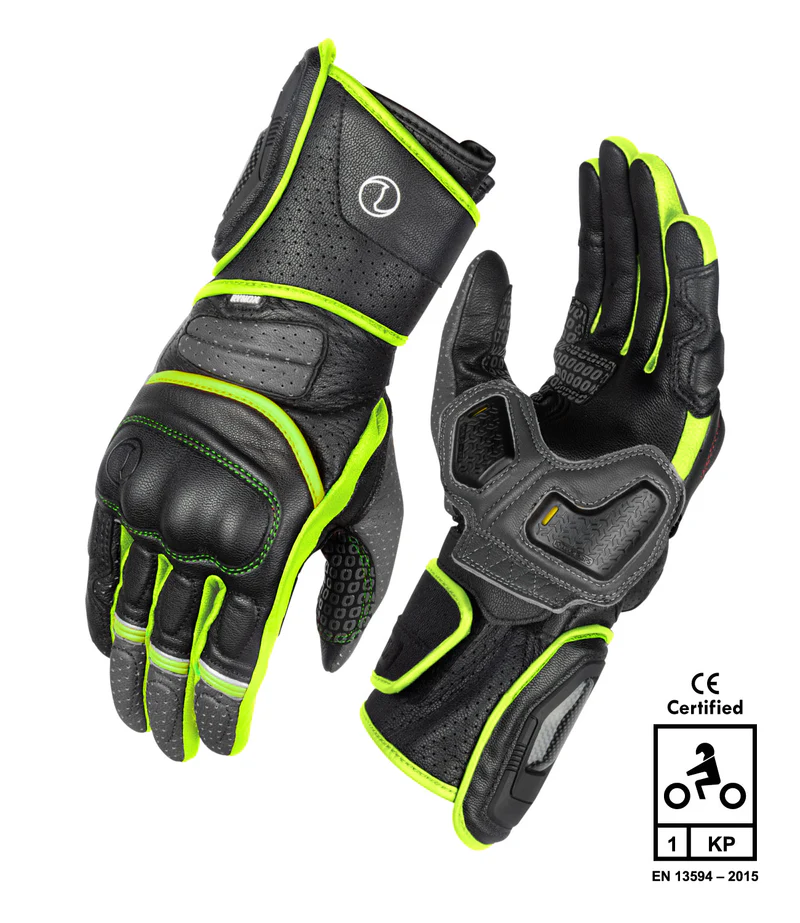 RYNOX STORM EVO 2 GLOVES HI-VIZ GREEN BLACK - Image 13
