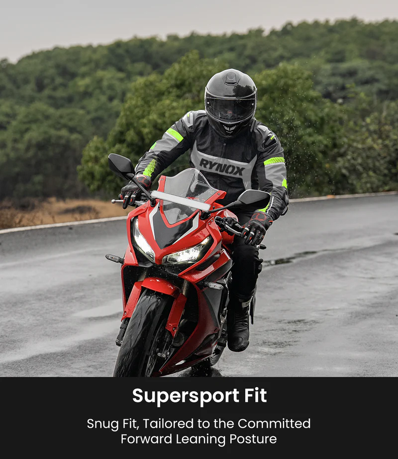 RYNOX APEX EVO JACKET - CE CERTIFIED CLASS AA -Black Hi viz Green - Image 7