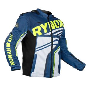 RYNOX DUNE NEO TRAIL OFFROAD JACKET BLUE HI-VIZ GREEN